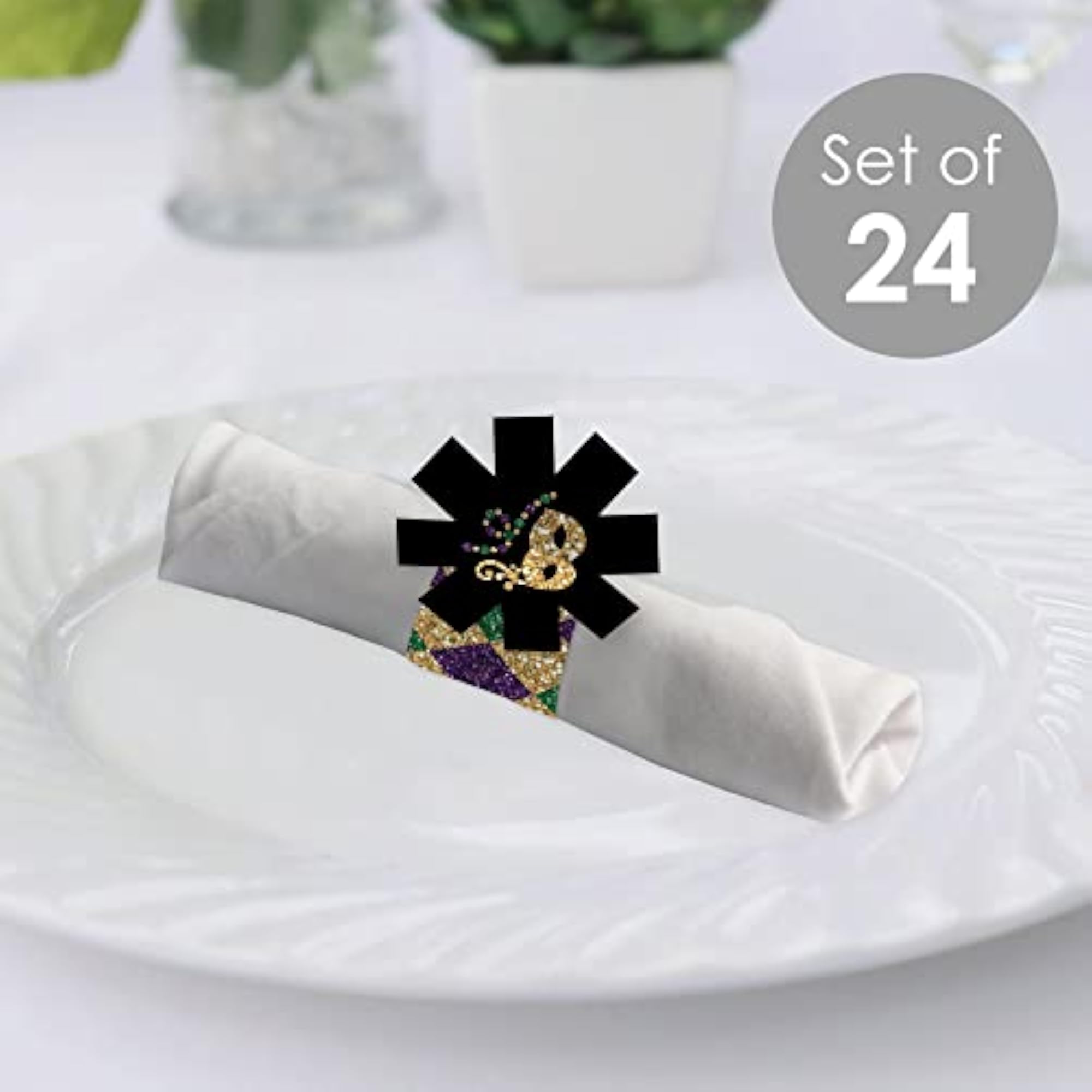 Mardi Gras Masquerade Party Paper Napkin Holder