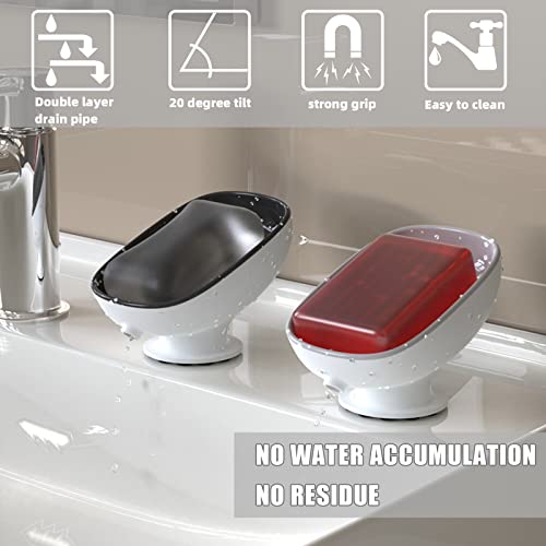 Bar Soap Dish Holder Self Draining Soap Holder With Suction Cup For Shower Bathroom Tub Kitchen Sink Plastic Tray Holder #TOP4