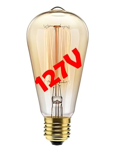 Kit 3 Lâmpadas Incandescentes Elgin St64 Campanário Branco-quente, 40W, 110V, 2000K, 100lm