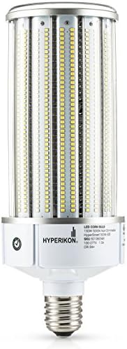 Hyperikon LED Corn Bulb Street Light, 150W (600-800 Watt Hip HID Replacement), Outdoor Area Lighting E39 Base, Waterproof, Crystal White, UL, DLC