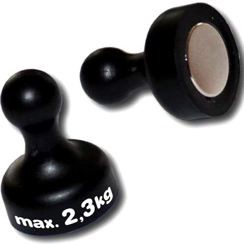 Magnosphere Black Skittle Magnet Big Ø 19 X 25Mm Neodymium, - Holds 2,3 Kg - 10 Pieces