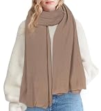 CoCozy Womens Winter Scarf, Chunky Scarves Oversized Shawl Wraps, Khaki