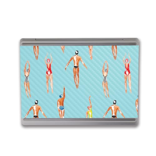 Image of MightySkins Carbon Fiber Skin Compatible with Microsoft Surface Laptop Go 3 (2023) Full Wrap Kit - Upstream | Protective, Durable Textured Carbon Fiber Finish | Made in The USA