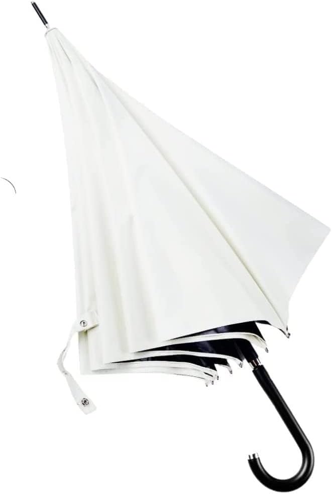 Windproof Umbrella Strong Umbrellas Umbrella Windproof Unbreakable Stick Umbrella Solid Color Auto Open Hook Handle J Cane Umbrella Umbrellas for Rain (Color : A)