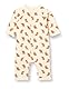 Petit Bateau Unisex Baby Langer Overall, Weiss Avalanche / Braun Ecureuil, 12 Monate