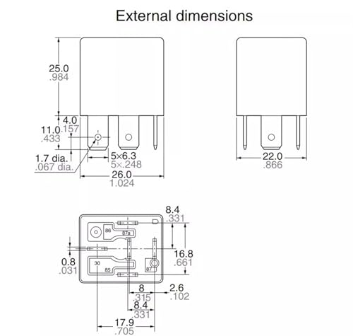 Relé ACB13202 24VDC 5PIN interruptor de corriente continua de 5 pines para placas electrónicas 2