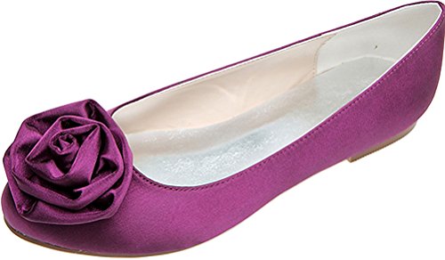 Chaussures plates pour femme blanc et violet 39.5 souples à bout rond pour marche citadine