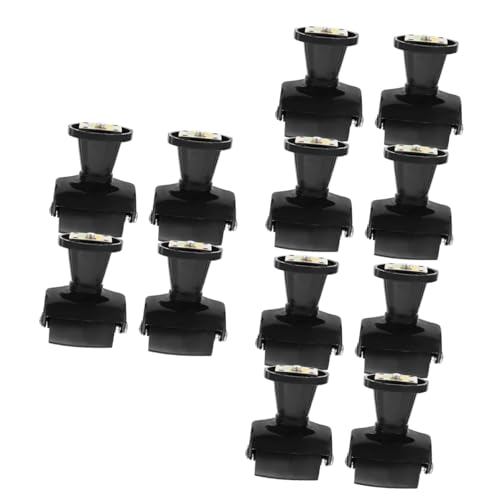 Roues de chaise de bureau en ABS noir, lot de 3 ensembles de 4 roulettes de rechange pour meuble
