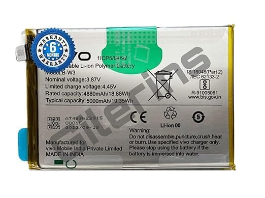 Image of Original B-W3 Battery for Vivo Y22 V2207, Y22S V2206 Battery with 6 Month Warranty**** (SEP0055)
