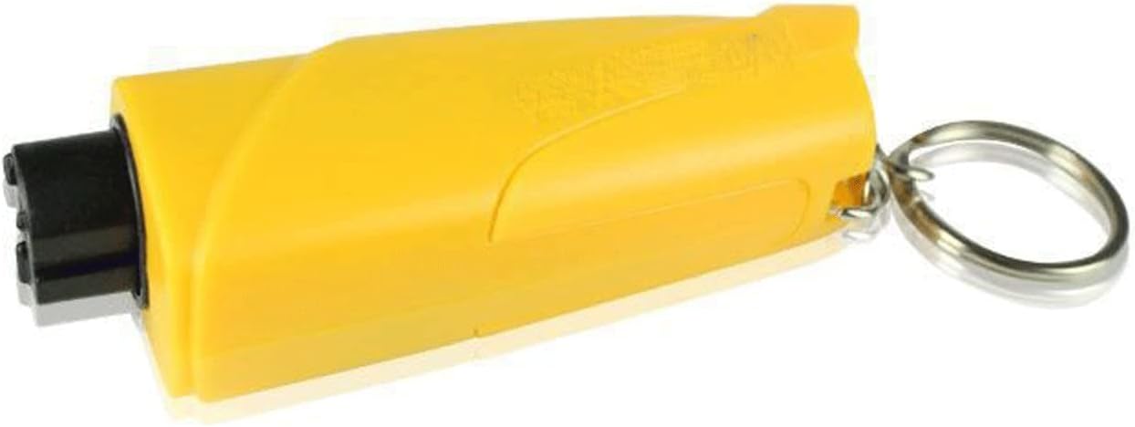 INLIMA Hammer 3 in 1 Car Window Hammer Keychain Carry A Car Safety Hammer with You Vehicle Safety Emergency Tool for Self-Rescue Escape (Color : Yellow)