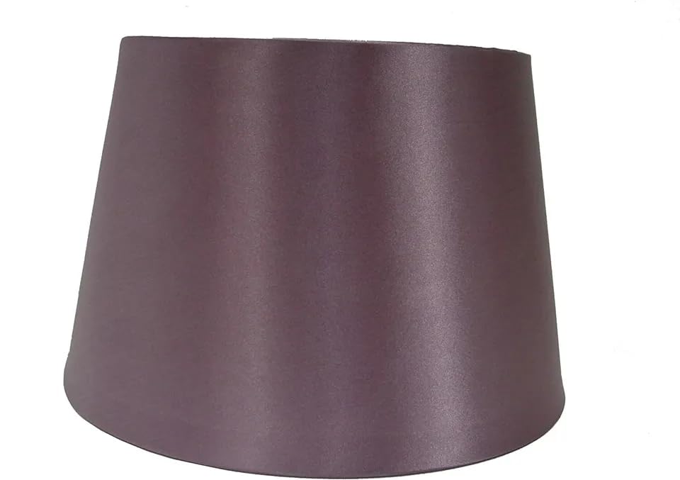 New Empire Satin Silk Fabric Drum Shade Ceiling Light Shade (14 Inches (35 cm), Heather)