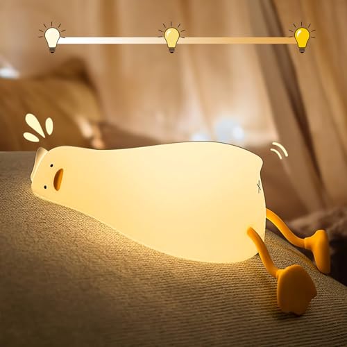 Luce notturna a forma di coniglietto, luce notturna a LED, ricaricabile, con sensore touch, dimmerabile, luce RGB a forma di coniglio, per studenti, adolescenti e bambini