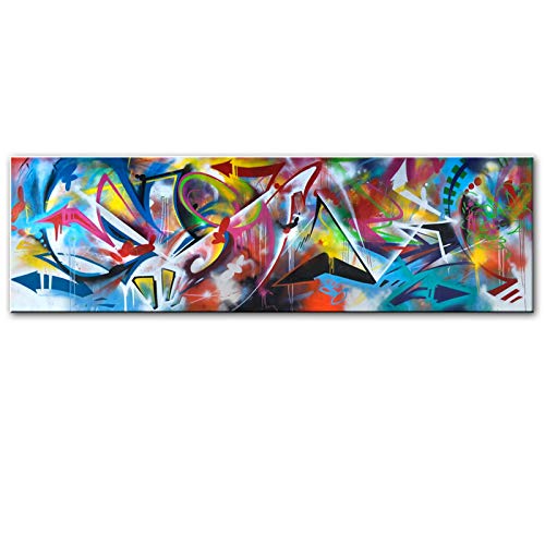 Toile art abstrait coloré 20x60cm sans cadre pour décoration murale de chambre