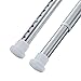 Frenessa Barra de tensión extensible de acero inoxidable para cortina de ducha telescópica, barra para colgar sin perforaciones, 160 – 210 cm, color plateado