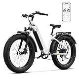 SISIGAD Electric Bike for Adults, Fat Tire Electric Bike,26'x4' All-Terrain Bicycle, Peak 1500W Motor, 50Miles Range and 32MPH Top Speed, 48V 15Ah Removable Battery,7-Speed Ebike (F62807-GREY)