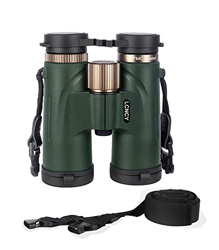 LCNCY 12x42 Binoculars for Adults Bird Watching, Powerful Compact Professional HD Binoculars Apply to Adults and Kids Binoculars for Hunting Sports Events Wildlife Watching Outdoor Travel Concerts