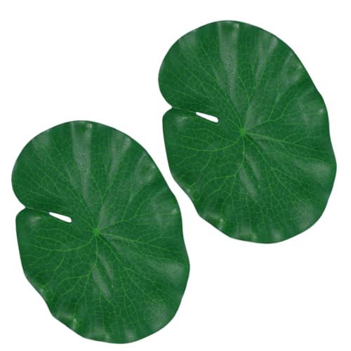 BESPORTBLE 2stücke Eva Künstliche Lotusblätter Für Teichdekoration Schwimmende Wasserpflanzen Für Aquarien Und Gartenteiche Große Langlebig Und Leicht