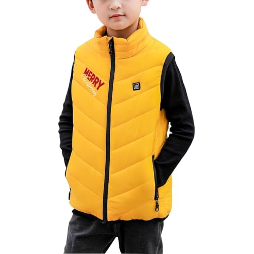 Heated Gilet for Children Boys Girls Heated Vest Jacket Wine Glass Print Heated Waistcoat Electric Body Warmer3
