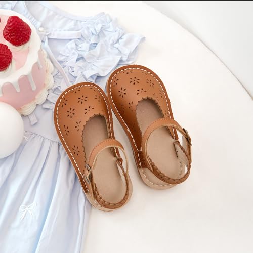 Image of Otter MOMO Girls Open Toe Princess Flat Sandals with Comfort Sole Summer Sandals