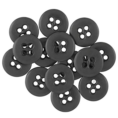 Buttonmode Suspender Brace Pant Buttons Set Includes 1-Dozen Pants Buttons Measuring 17Mm (Slightly More Than 5/8 Inch), Gray Dark, 12-Buttons #TOP1