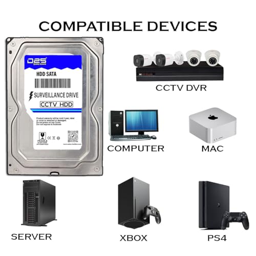 Image of D25 Blue Sata Video 500GB Hard Disk for PRAMA 4 Channel / 8 Channel / 16 Channel / 32 Channel HD DVR | 500-GB Surveillance Hard Disk Drive for CCTV Camera DVR (500 GB Hard Disk)