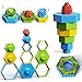ESYCOOM Toddler Montessori Toys Learning Activities Educational Sorting & Stacking Building Blocks, Baby Sensory STEM Developmental Toys - Gifts for 18 Month Age 2 3 4 Year Old Boys Girls Kids