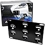 iJDMTOY No Drill Front Bumper Tow Hook License Plate Mounting Bracket Adapter Kit Compatible with 2006-up Lexus is (Excluding 08-13 is w/F-Sport Bumper) and 11-17 CT