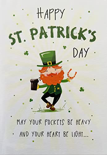 Regal Publishing Happy St Patrick's Day Card Leprechaun - 7x5 inches