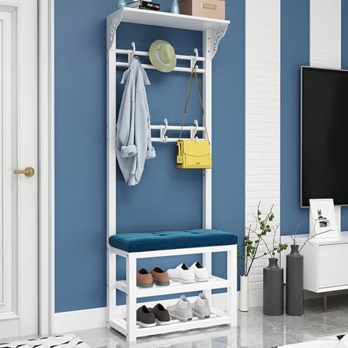 Stylish Hall Tree with Storage Bench, Coat Rack & Shoe Organizer - Freestanding Entryway Furniture with Hooks & Shelf for Space-Saving & Easy Assembly
