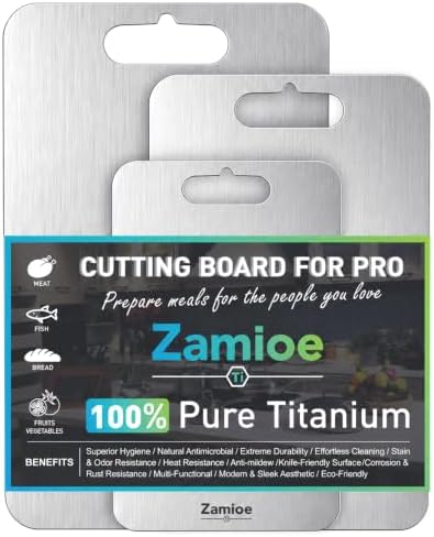 Titanium Cutting Board Set of 3 - Dishwasher Safe Cutting Board (...