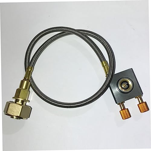 Totority Outdoor Gas Tank Inflation Valve for Camping Stoves Adapter for Safe Inflation of Flat Gas Canisters Compatible Gas Stove Tool3