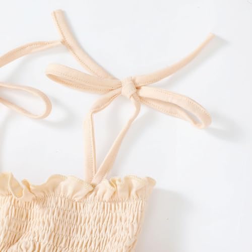 Newborn Baby Girl Romper Dress Sleeveless Tie Up Hem Lace Flower Embroidery Jumpsuit Infant Summer Clothes4