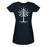 Warner Bros. Women's The Lord of The Rings Tree of Gondor Fitted T-Shirt Medium Navy