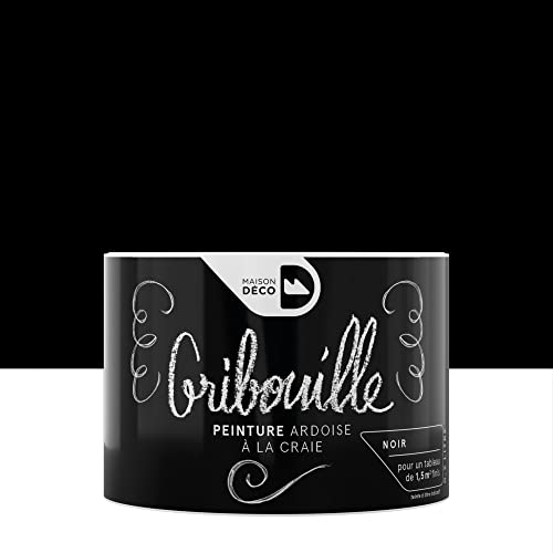 MAISON DECO Peinture Tableau Craie Noir Mat Gribouille 0.25 l