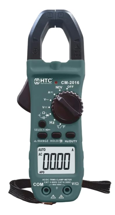 HTC CM-2016 800A AC/DC Digital Clamp Meter with True RMS, NCV, Temperature Measurement, Frequency, Capacitance, Continuity & Diode Test, Backlight LCD Display-image-46
