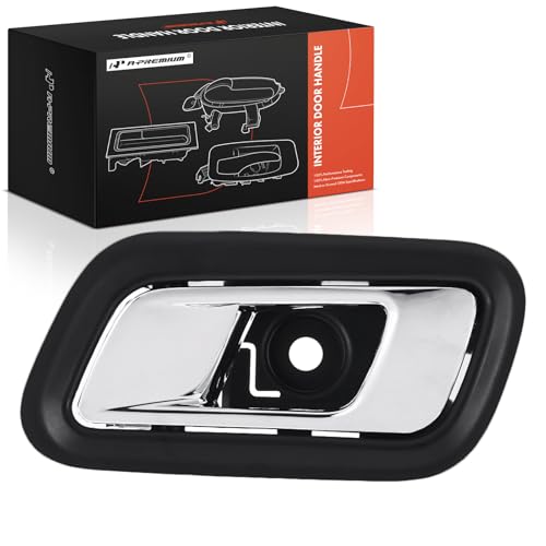 A-Premium Rear Left Driver Side Interior Door Handle Compatible with Ford Taurus 2010 2011 2012, Black Bezel with Chrome Lever, Replace# AG1Z-5421819-AA