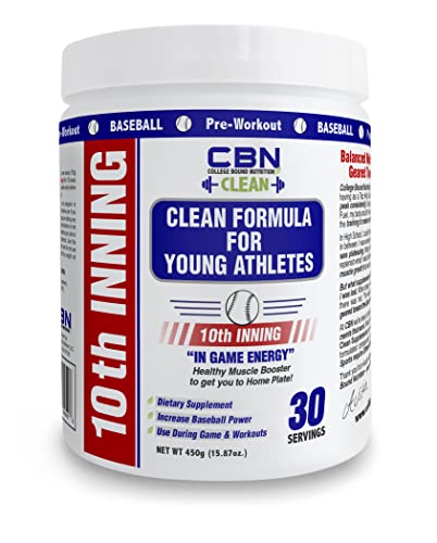 College Bound Nutrition Youth Baseball & Softball In-Game Energy 10Th Inning | Vitamins, Electrolytes, Amino Acids For Explosiveness, Stim-Free (30 Servings) #TOP27