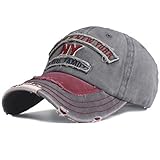 Baseballcap NY Royal Vintage Style Used Washed Look Retro Kappe Cap (grau)