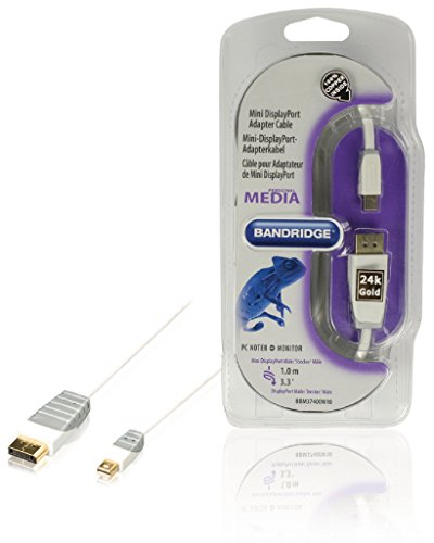 Bandridge Cavo Adattatore Per Mini Displayport, 1.0 M / 3.3 Ft, Bianco
