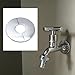Risbay 4PCS Silver Stainless Steel Wall Split Flange Round Pipe Cover for 0.87