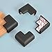12 Pack Soft Corner Protector Baby Proofing Edge and Corner Guards, Safety Pre-Taped Rubber Foam Furniture Bumper for Fireplace, Table, Stair, Cabinet (Black)
