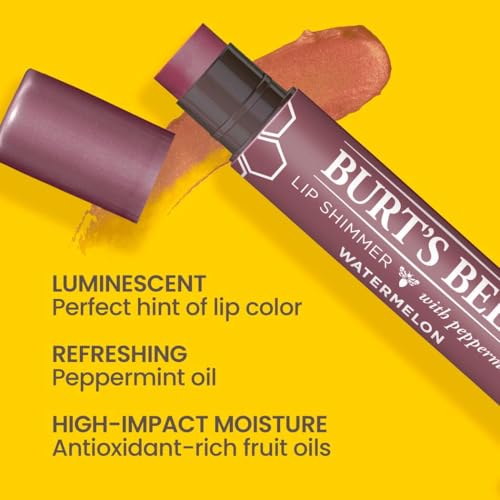 Burt's Bees Lip Colour Gift Set, 3 Lip Shimmers in Peony, Watermelon and Fig Shades, Petal Kisses, 3 x 2.6 g - Image 4