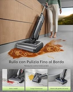 Vexilar X7 Aspirapolvere Lavapavimenti Senza Fili 20000 Pa, 180° Reclinabile, Autopulizia, Autonomia 40 Min, Doppio Serbatoio, Pulizia Bordi, Lavapavimenti Aspirapolvere Senza Filo,Subito Asciutti