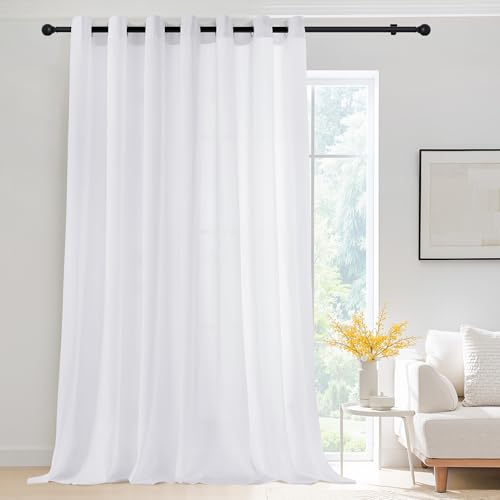 NICETOWN Non-See-Through Curtain for Patio Sliding Glass Door, W100 x L108 in, Light Filtering Room Divider for Hospital, Bedroom Living Room Privacy