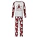 luwita Mommy And Me Clothing Christmas Pajamas for Family Pjs Matching Set Long Sleeve T-Shirts and Pants Holiday Nightgowns with Merry Christmas Christmas Pajamas For Family