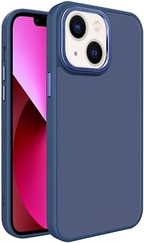 Coverzone  phone 13-14 ile Uyumlu K e Korumal  Buzlu Saydam Metal  er eveli   Darbeye Dayan kl , Kamera Korumal , Mat Arka Y zey, Ultra  nce  effaf Koruma Telefon K l f