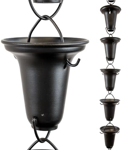 Nutshell Stores Flared Cups Rain Chain - White - 10 Feet