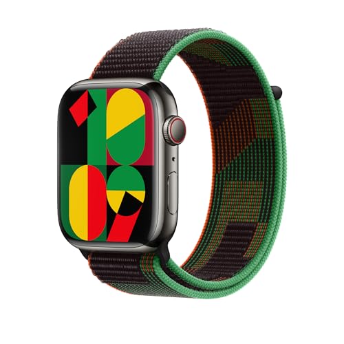 Image of Apple Watch Band - Sport Loop (45mm) - Black Unity - Regular