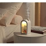 miffy ミッフィー 加湿器 LED卓上加湿器 おしゃれでかわいい 小型卓上加湿器 380mL USBポート 静音 持ち運び便利 車載加湿器 お手入れ簡単 空気清浄 空焚き防止 乾燥/花粉症対策 寝室/オフィス/車載 家庭適用/リビング用 ギフト (ホワイト)