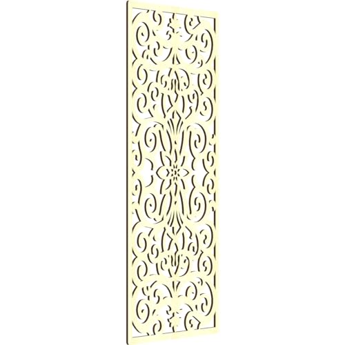 Image of Buel Decorative Pierced Fretwork Wood Wall Panels, 19 3 /8 inchW x 49 3 /8 inchH x 1 /4 inchT, Alder